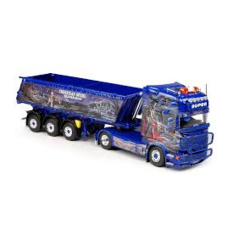 Scania R Topline met Meiller 3-assige kipoplegger