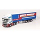 DAF XF105 Super Space Cab trekker met schuifzeiloplegger.